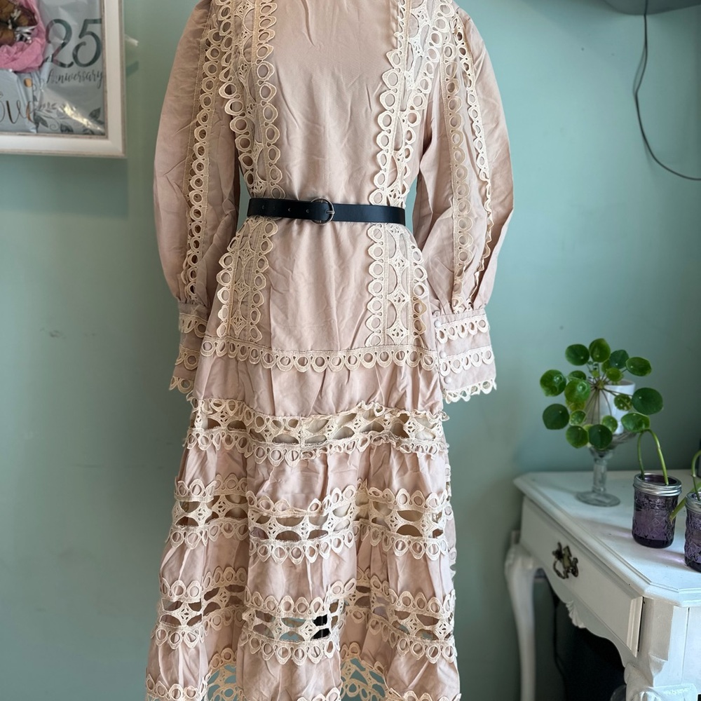 Beautiful Dress with Belt - Picture 6 of 14